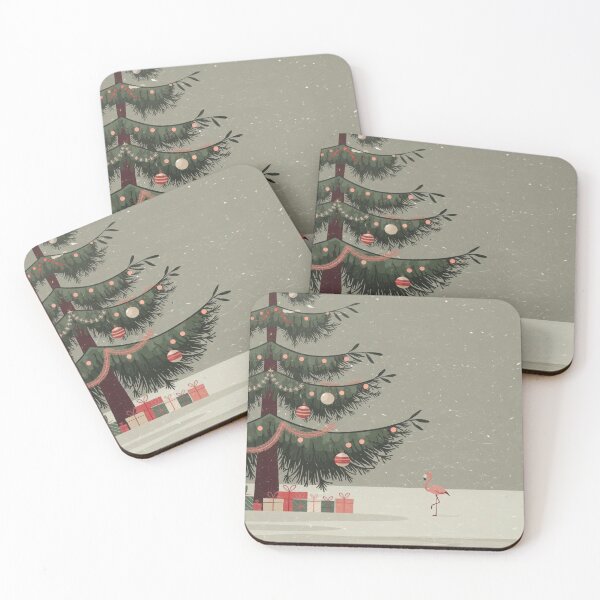 Item preview, Flamingo Frosty Christmas designed and sold by NeatThingLover.