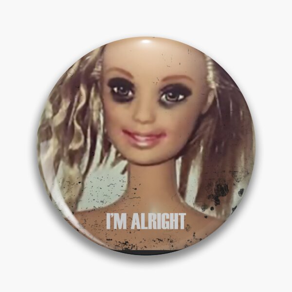 Item preview, Partied Out Doll Meme Face 'I'M ALRIGHT' designed and sold by Alpha Stag.