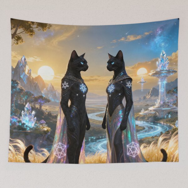 Item preview, Feline Lyran Cats – Mystical Star Cats designed and sold by SoniaSarkali.