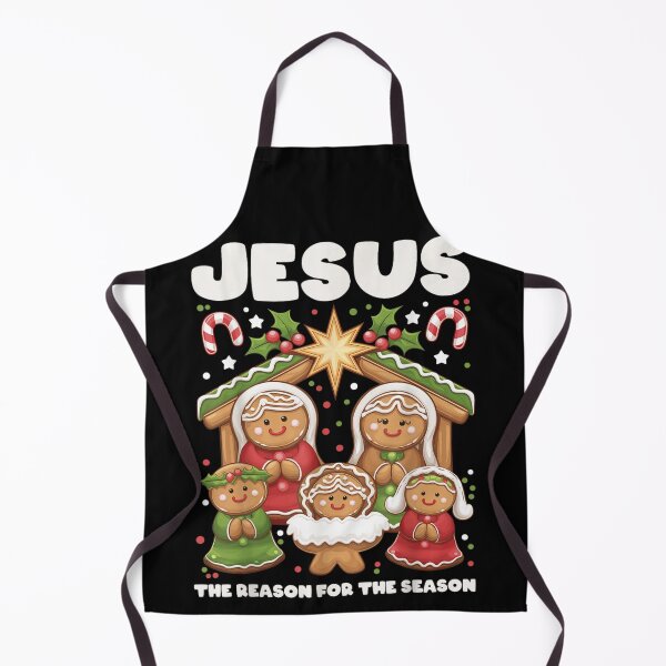 Item preview, Jesus The Reason For The Season Cute Gingerbread Nativity Scene designed and sold by SuziLope.