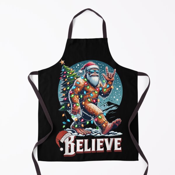 Item preview, Believe Bigfoot Wrapped in Christmas Lights Rock and Roll Sign designed and sold by SuziLope.