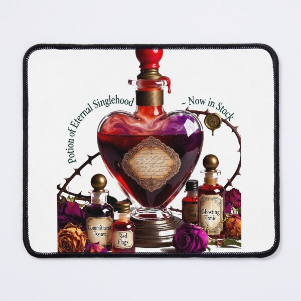 Item preview, Potion of Eternal Singlehood T-Shirt | Expired Romance Apothecary Sarcastic Anti-Dating Design designed and sold by YMLux.