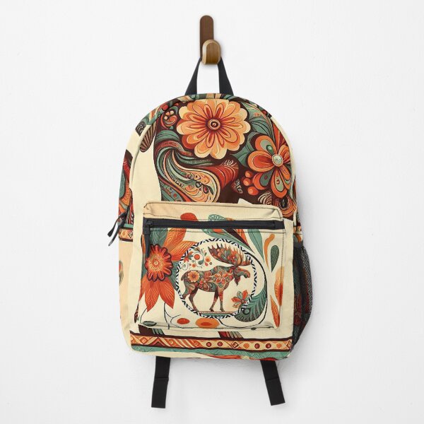 Item preview, Moose with Thai Floral Grace designed and sold by Vanich-Panich.