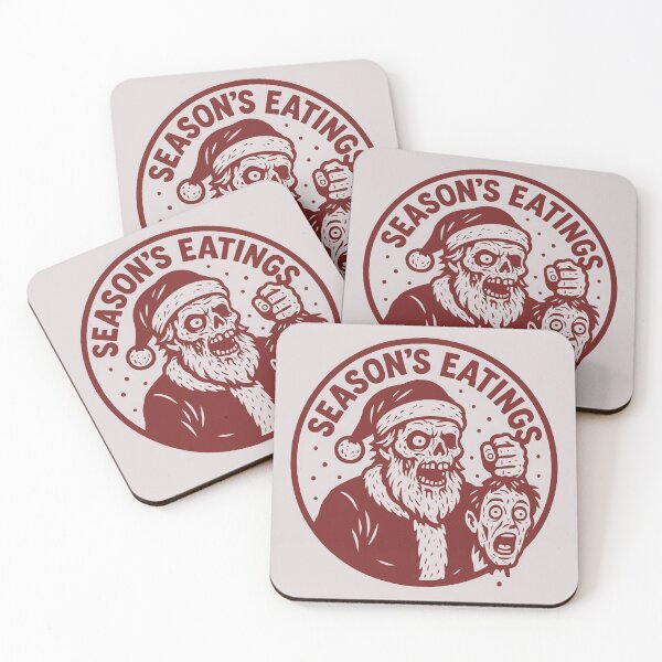 Item preview, Season’s Eatings – Dark Zombie Santa Christmas Design designed and sold by Tattee.