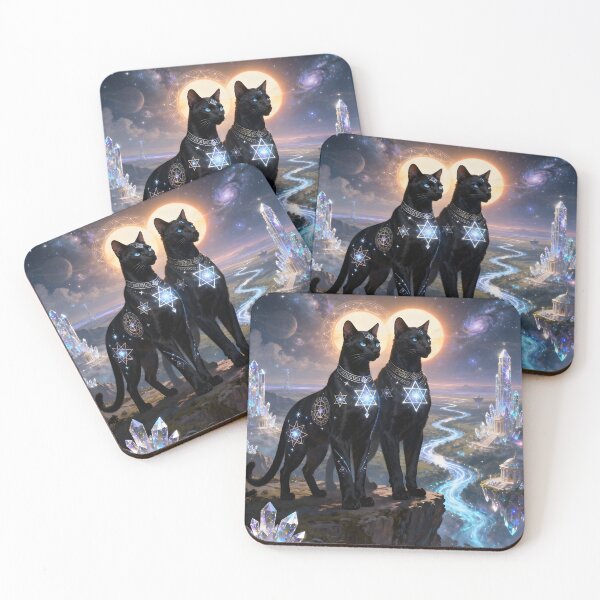 Item preview, Feline Lyran Cats – Mystical Star Cats designed and sold by SoniaSarkali.