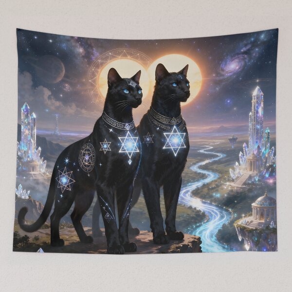 Item preview, Feline Lyran Cats – Mystical Star Cats designed and sold by SoniaSarkali.
