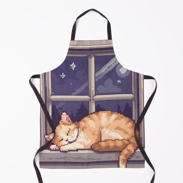 Item preview, Moonlit Window Nap Cat designed and sold by GlowPix.