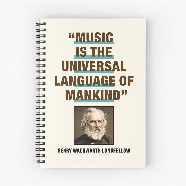 Item preview, Henry Wadsworth Longfellow Quote:  "Music Is The Universal Language Of Mankind" designed and sold by TIGERDAVER.