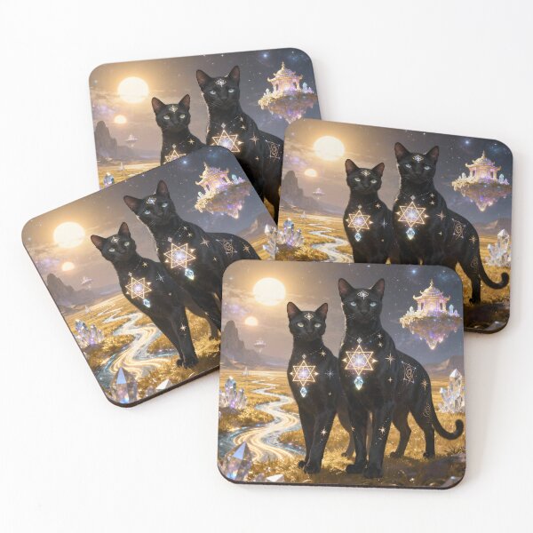 Item preview, Feline Lyran Cats – Mystical Star Cats designed and sold by SoniaSarkali.