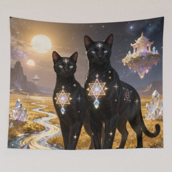 Item preview, Feline Lyran Cats – Mystical Star Cats designed and sold by SoniaSarkali.