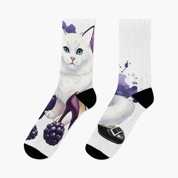 Artikelvorschau, Stilvoll mit Katzen- und Beerenszene entworfen und verkauft von GlamourCutieAI.