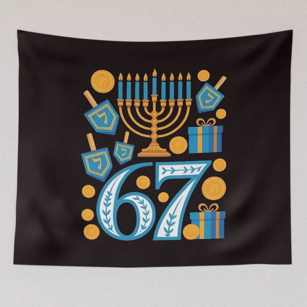 Item preview, Hanukkah 67 Six Seven Meme – Funny Jewish Holiday Design designed and sold by Redgiant87x.