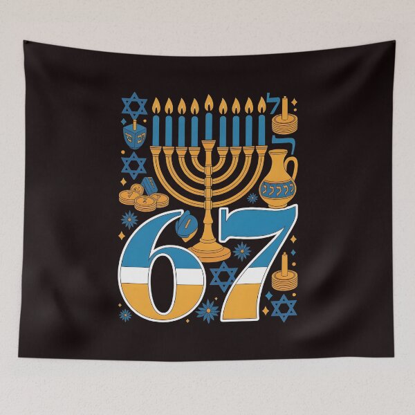Item preview, Hanukkah 67 Six Seven Meme – Modern Chanukah Meme Style designed and sold by Redgiant87x.