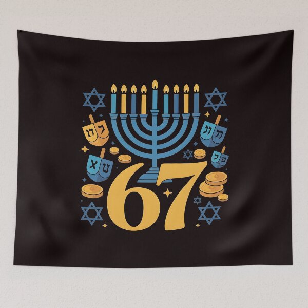 Item preview, Hanukkah 67 Six Seven Meme – Jewish Holiday Humor Edition designed and sold by Redgiant87x.