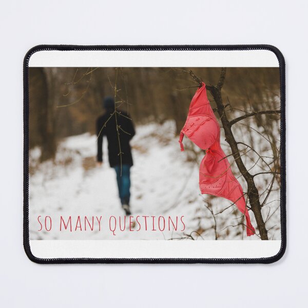 Item preview, So many questions - red bra and walking man designed and sold by valovic.