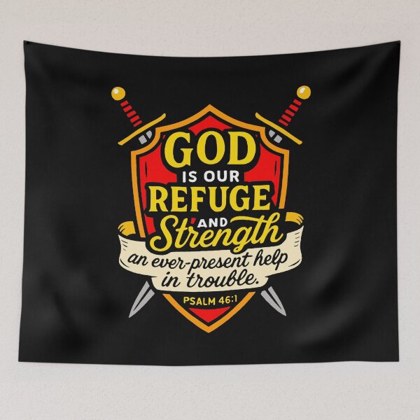Item preview, Psalm 46:1 God Is Our Refuge And Strength designed and sold by plushism.