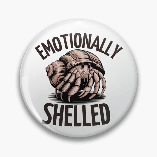 Item preview, Emotionally Shelled Funny Hermit Crab  designed and sold by ZACK ART.