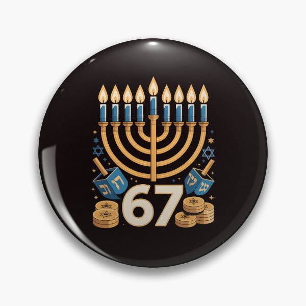 Item preview, Hanukkah 67 Six Seven Meme – Dreidel & Menorah Humor designed and sold by Redgiant87x.