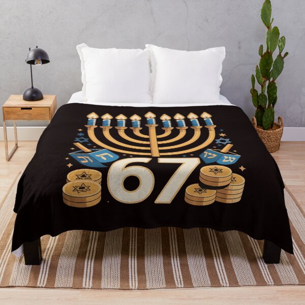 Item preview, Hanukkah 67 Six Seven Meme – Dreidel & Menorah Humor designed and sold by Redgiant87x.