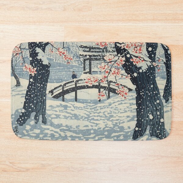 Item preview, Japanese Ukiyo-e Winter Plum Blossom Snow Scene - Traditional Woodblock Art Edo Style Aesthetic designed and sold by Vandy Fullam.