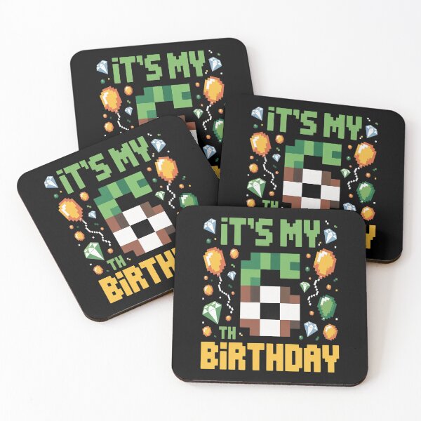 Artikelvorschau, Geburtstagskind, es ist mein 6. Geburtstag, Gamer-Pixelnummer entworfen und verkauft von Lucaseinar.