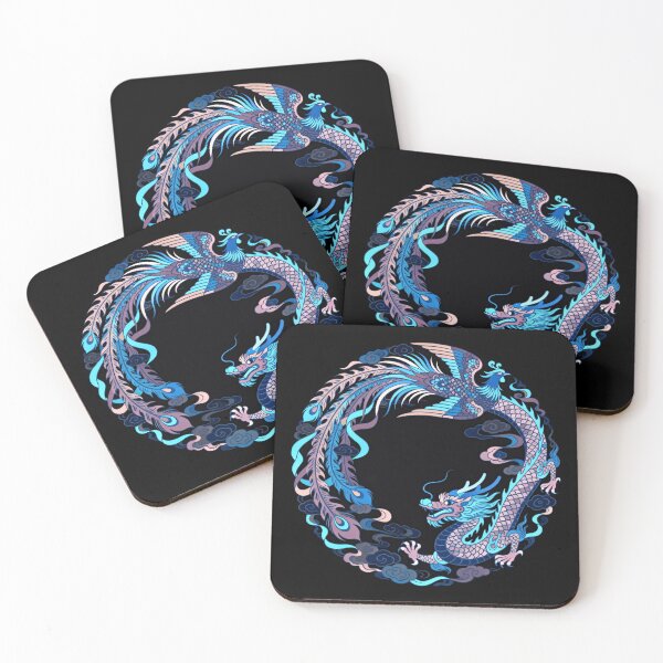Item preview, Celestial Blue Dragon and Phoenix Yin Yang Harmony designed and sold by zzz888.