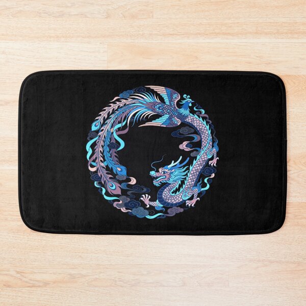 Item preview, Celestial Blue Dragon and Phoenix Yin Yang Harmony designed and sold by zzz888.