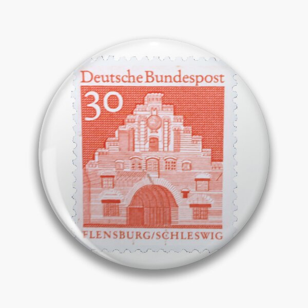 Item preview, Vintage Deutsche Flensburg Schleswig Orange 30 Bundespost Postage Stamp designed and sold by red-amber65.