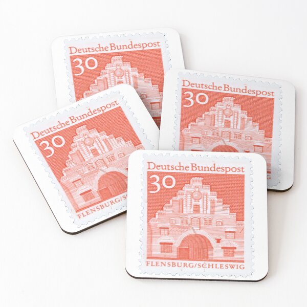 Item preview, Vintage Deutsche Flensburg Schleswig Orange 30 Bundespost Postage Stamp designed and sold by red-amber65.