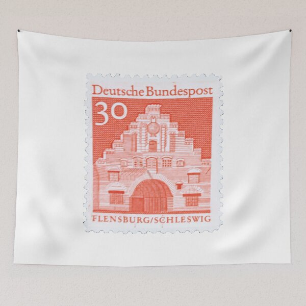Item preview, Vintage Deutsche Flensburg Schleswig Orange 30 Bundespost Postage Stamp designed and sold by red-amber65.