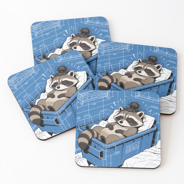 Item preview, The Ultimate Cozy Raccoon Dumpster Blueprint | Architect's 'Perfect Rest' Technical Drafting Design designed and sold by Cherrydora.