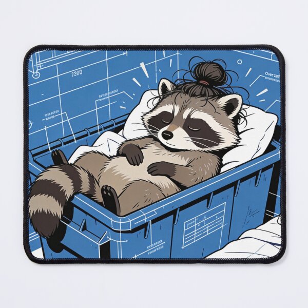 Item preview, The Ultimate Cozy Raccoon Dumpster Blueprint | Architect's 'Perfect Rest' Technical Drafting Design designed and sold by Cherrydora.