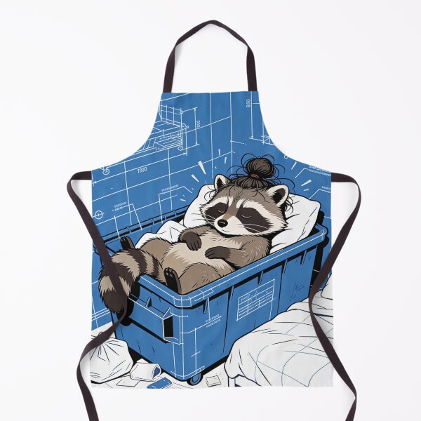 Item preview, The Ultimate Cozy Raccoon Dumpster Blueprint | Architect's 'Perfect Rest' Technical Drafting Design designed and sold by Cherrydora.