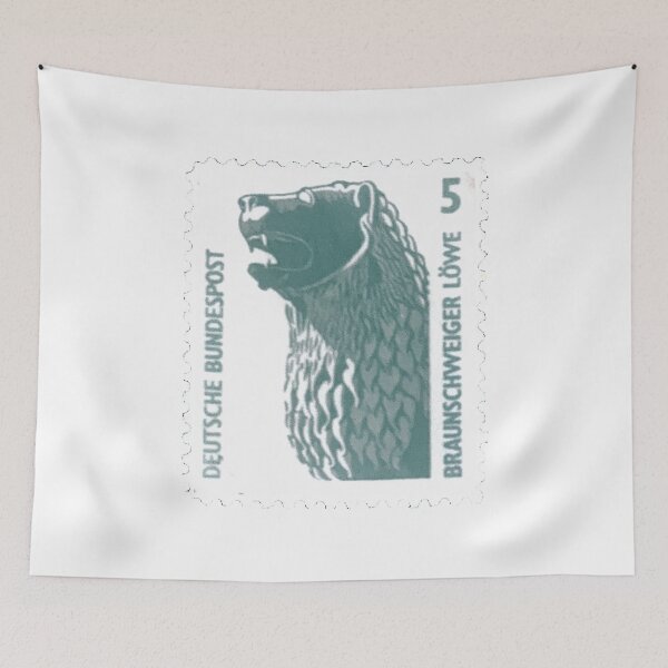 Item preview, Vintage Deutsche Bear Braunschweiger Lowe 5 Bundespost Postage Stamp designed and sold by red-amber65.
