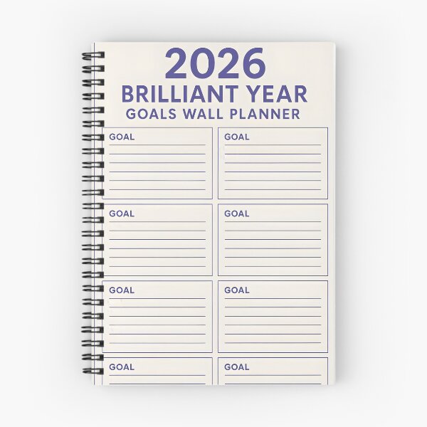 Item preview, Blue Minimalist 2026 Goal Planner – Brilliant Year Layout designed and sold by EmeraldeaDesign.