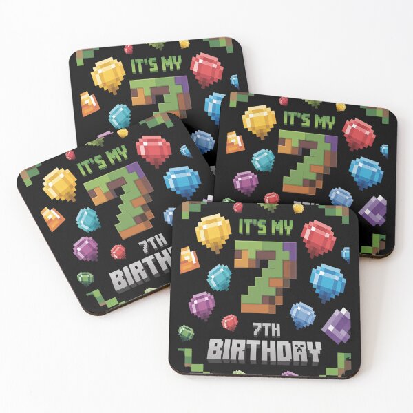 Item preview, Birthday Boy It's My 7th Birthday Video Game Pixel designed and sold by Lucaseinar.