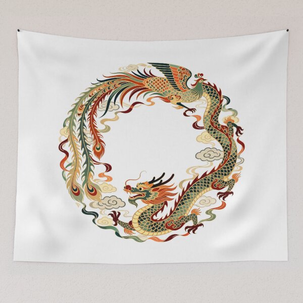 Item preview, Vibrant Dragon and Phoenix Celestial Harmony Circle designed and sold by zzz888.