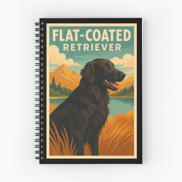 Item preview, Flat Coated Retriever Classic Poster designed and sold by Flying Doggo.