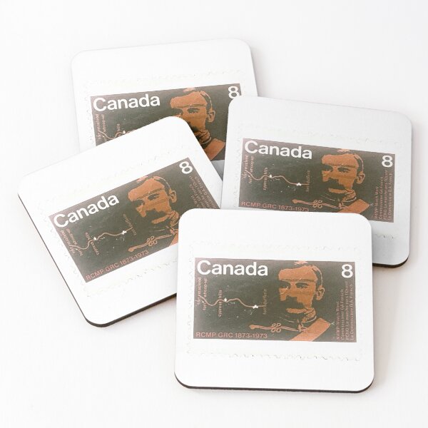Item preview, Canadian Canada RCMP GRC Brown Vintage Postage Stamp designed and sold by red-amber65.
