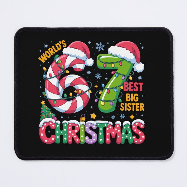 Item preview, Copy of World’s Best Big Sister Christmas Candy Cane 6 7 Cute Holiday Lights Design T-Shirt  designed and sold by podlook.