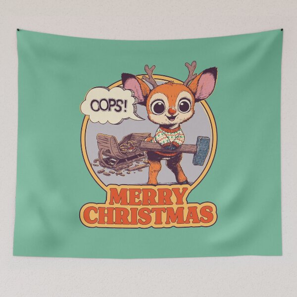 Item preview, Oops! Reindeer Revolt - Funny Ironic Christmas designed and sold by sXe-art.
