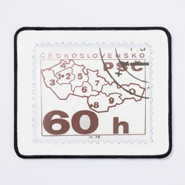 Item preview, Czech Republic Map In Brown Vintage Postage Stamp designed and sold by red-amber65.
