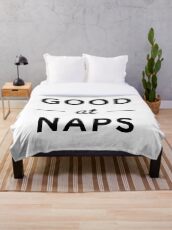 good at naps Throw Blanket
