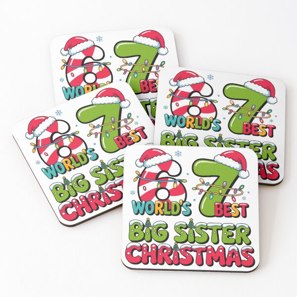 Item preview, Copy of World’s Best Big Sister Christmas Candy Cane 6 7 Cute Holiday Lights Design T-Shirt  designed and sold by podlook.