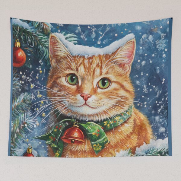 Item preview, red Christmas Cat designed and sold by WallyPink.