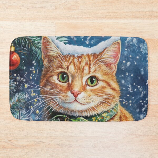 Item preview, red Christmas Cat designed and sold by WallyPink.