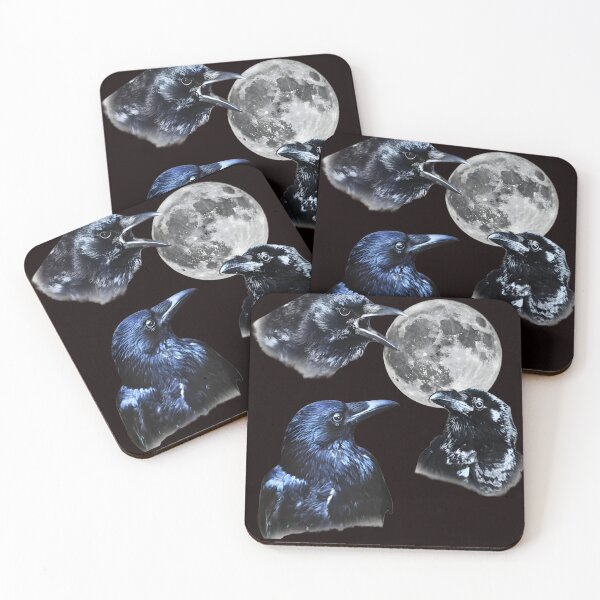 Item preview, Three Raven Retro Graphic, Vintage Raven Moon, Raven Lovers, Funny Raven, Washed, Raven Vintage  designed and sold by DesignDenDo ⭐⭐⭐⭐⭐.
