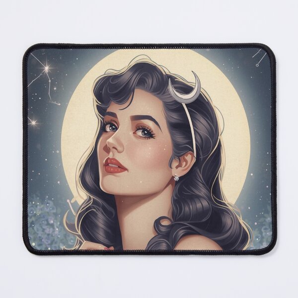 Item preview, Retro Cancer Moon Goddess Pin-Up Art - 1950s Zodiac Girl Celestial Crab Horoscope Vintage Aesthetic designed and sold by MissSaylor.
