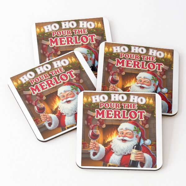 Item preview, HO HO HO Pour the Merlot - Funny Christmas  designed and sold by FitEnvy.