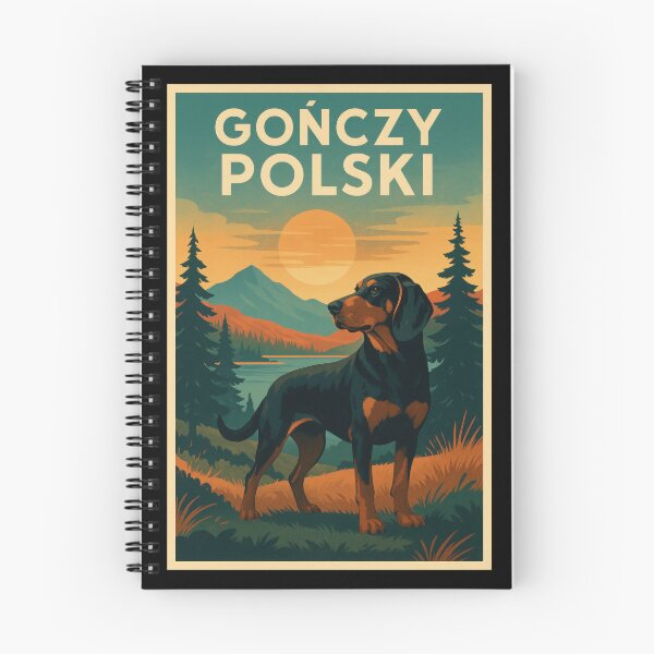 Artikelvorschau, Gończy Polski Waldsonnenuntergangskunst entworfen und verkauft von Flying Doggo.
